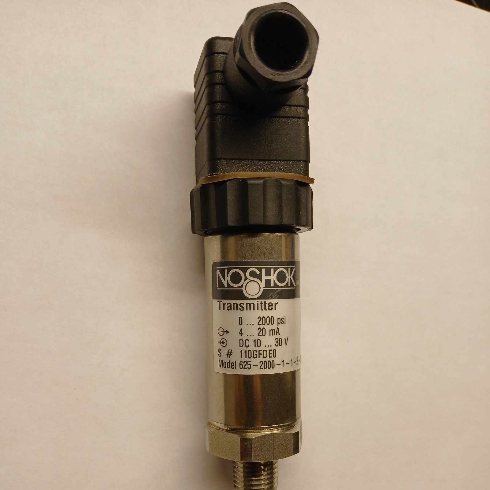 NOSHOK MODEL 625-2000-1-1-2-8 TRANSMITTER - NIB 2000psi #110GFDE0 Pressure Trans