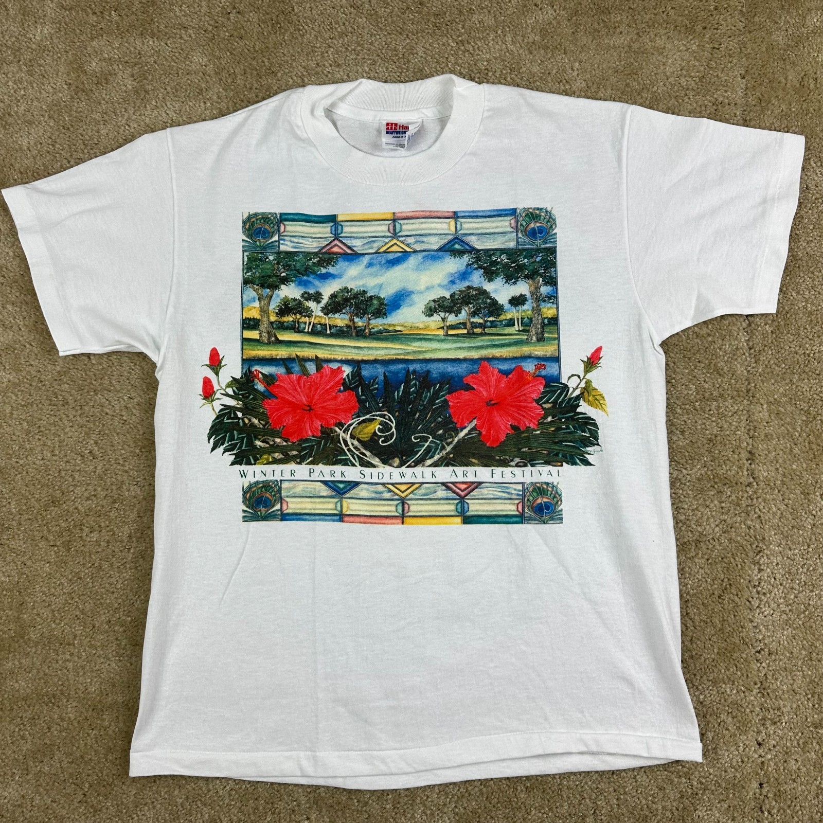 1996 Winter Park Sidewalk Art Festival T Shirt Medium Art Painting VTG 90s 1996 Winter Park Sidewalk Art Festival T Shirt Medium Art Painting VTG 90s