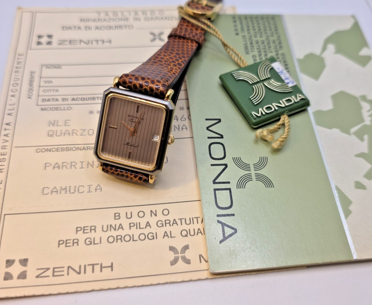 Mondia mistral Watch N.O.S.Vintage Quartz 91468 22, 5x21, 0 3/16in Warranty,
