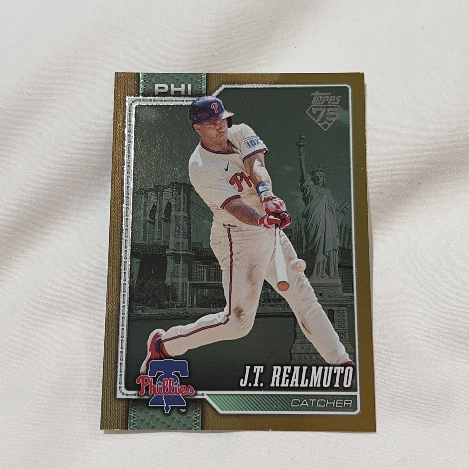 2026 JT Realmuto Topps Fanatics Fest Big Apple Gold /50 #625