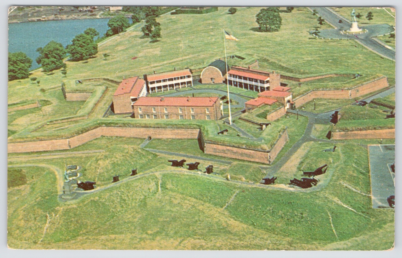 Fort McHenry Baltimore Maryland Aerial View Plastichrome Postcard D. E. Traub Fort McHenry Baltimore Maryland Aerial View Plastichrome Postcard D. E. Traub