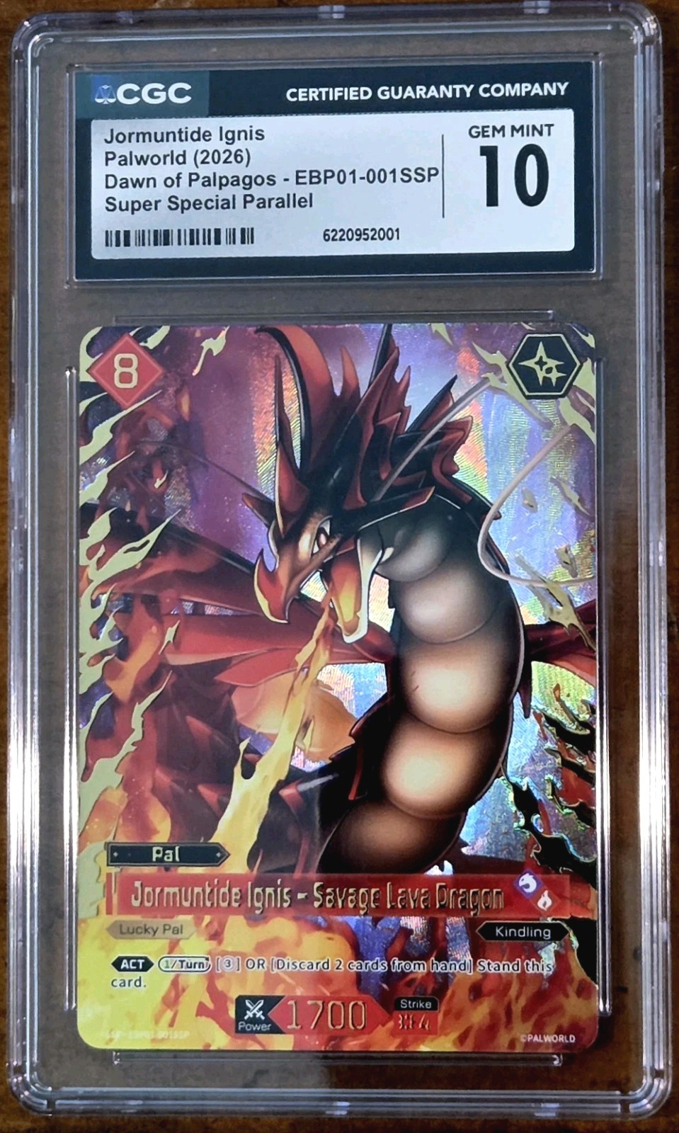Palworld Dawn of Palpagos Jormuntide Ignis EBP01-001 SSP CGC 10 GEM MINT