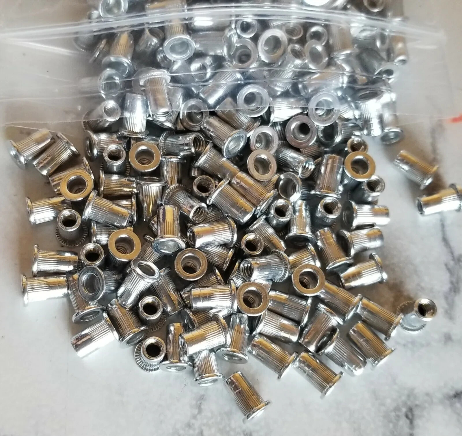 100 Pcs 6-32 Rivet Nut Aluminum knurled Nutserts Rivnut Nutsert SAE Standard