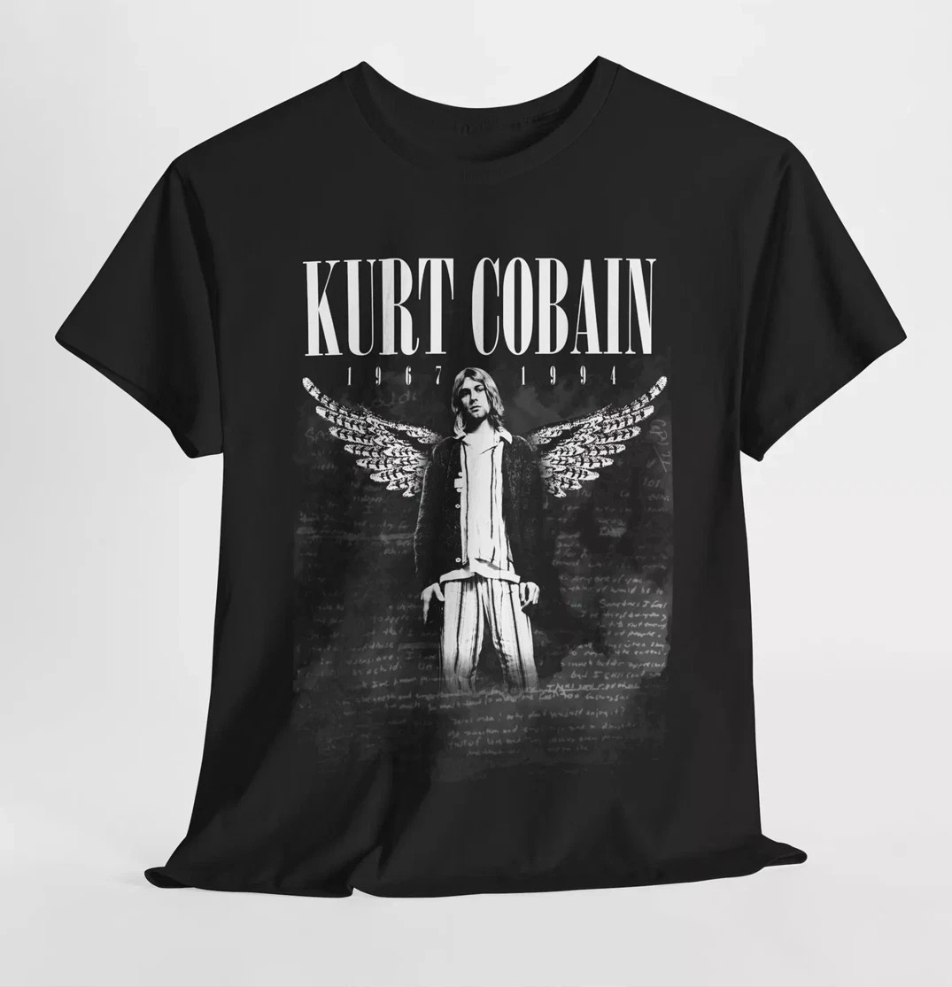 Kurt Cobain tee Unisex Cotton Nirvana Fan gift T-Shirt Size S-4XL