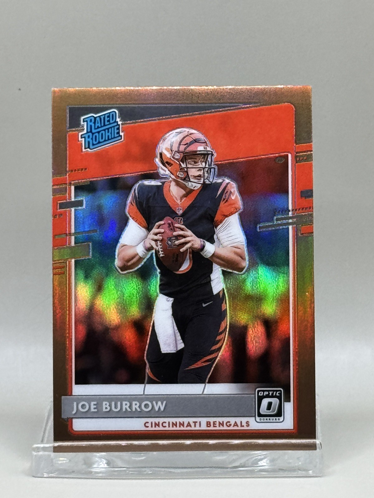2020 Joe Burrow Panini Donruss Optic #151 Bronze Holo Prizm Rated Rookie Card RC