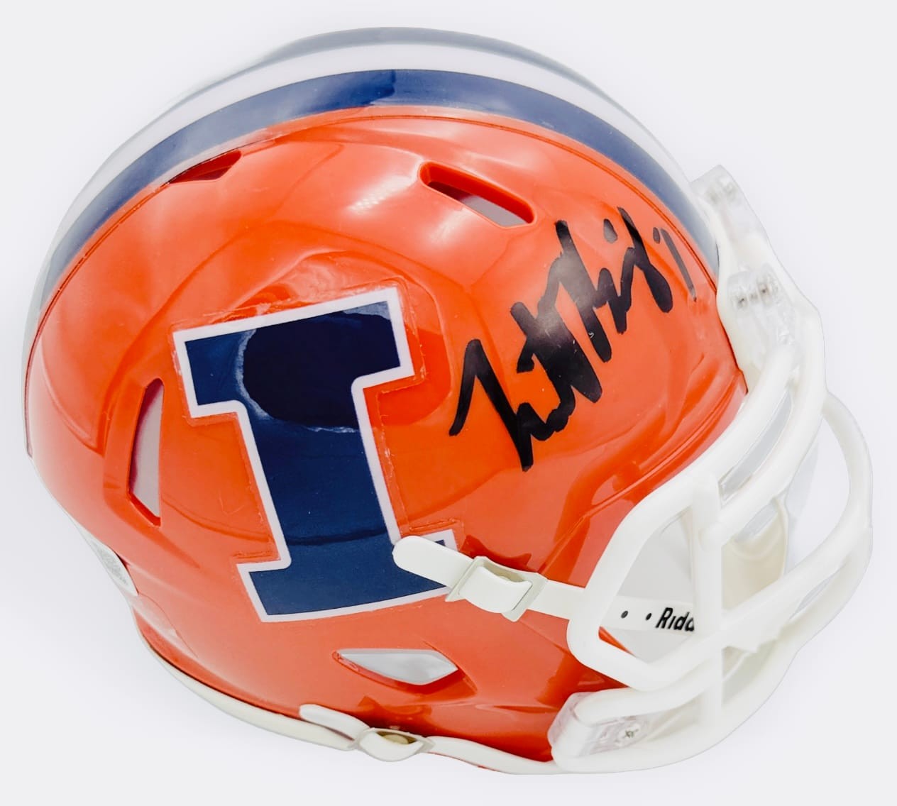 Matthew Bailey Signed Illinois Fighting Illini Mini Helmet Autograph BAS J62