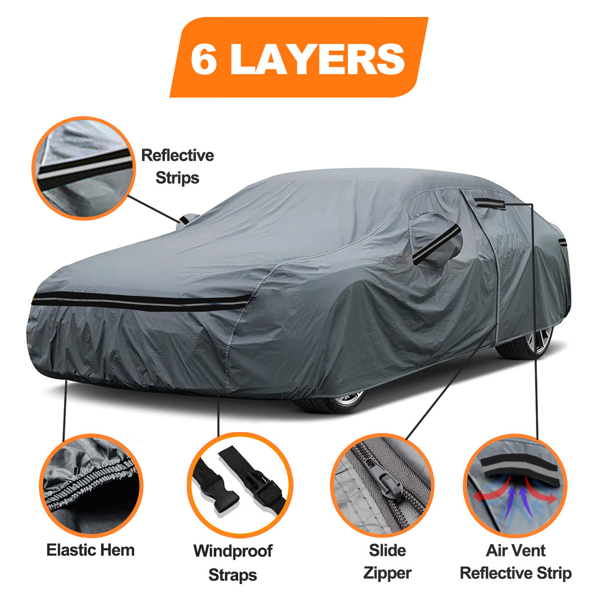 6 Layer CUSTOM FIT Chevy Corvette C3 Car Cover 100% Waterproof All Weather
