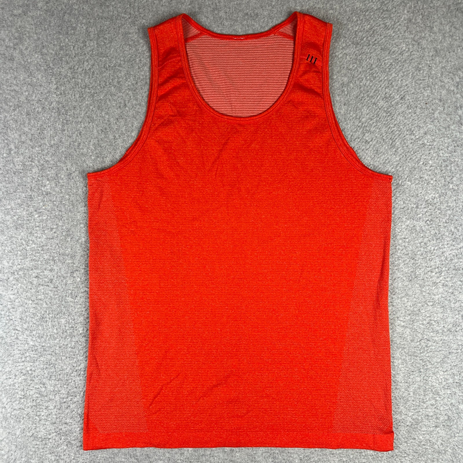 Lululemon Metal Vent Tech Performance Stretch Tank Top Shirt Medium Mens Orange Lululemon Metal Vent Tech Performance Stretch Tank Top Shirt Medium Mens Orange