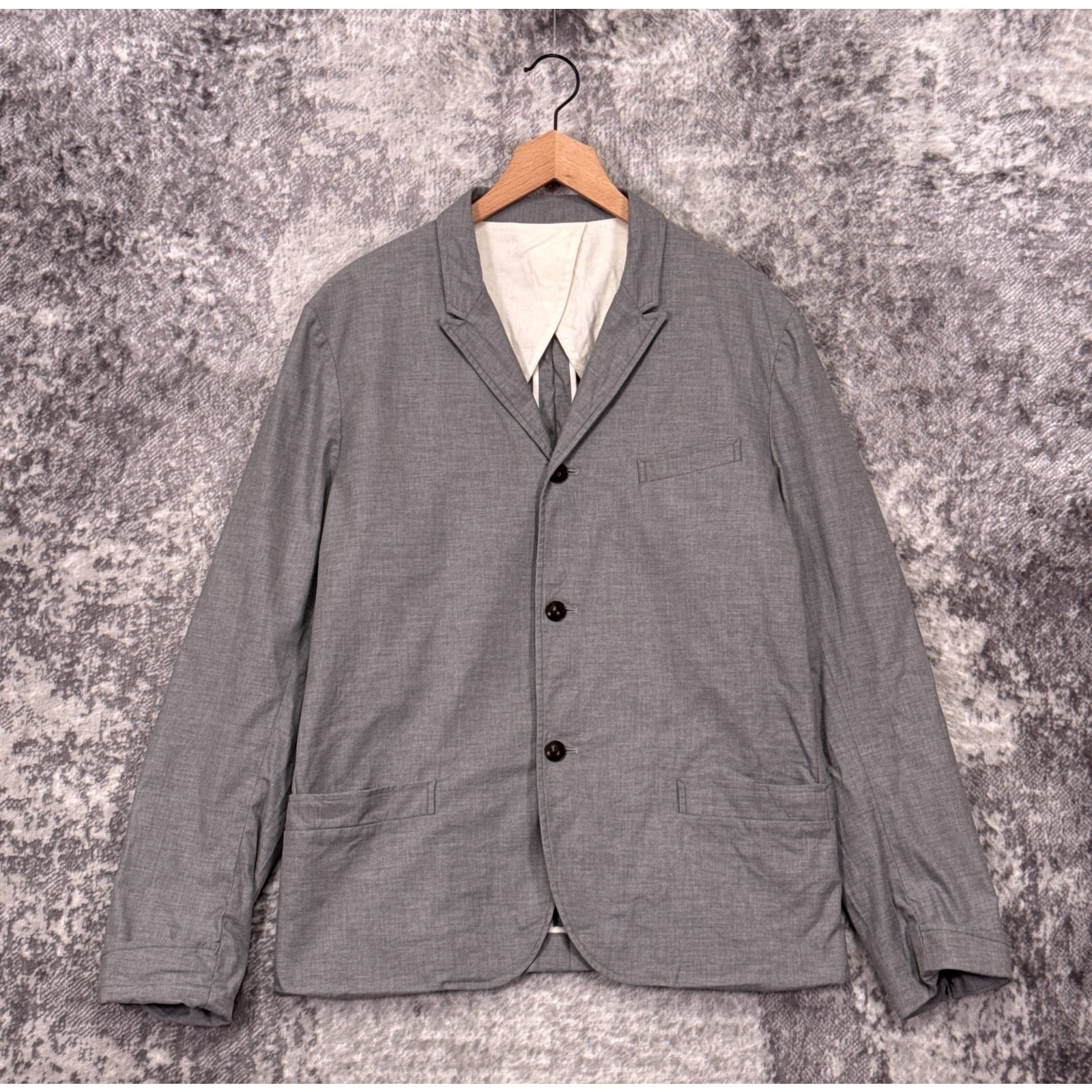 Steven Alan Blazer Medium Mens Cotton Unstructured Gray Jacket