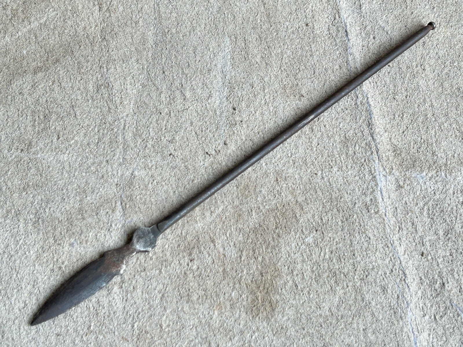 OLD VINTAGE HANDFORGED SOLID IRON THREE FILES SMOOTH MUGHAL PERIOD SPEAR & LANCE