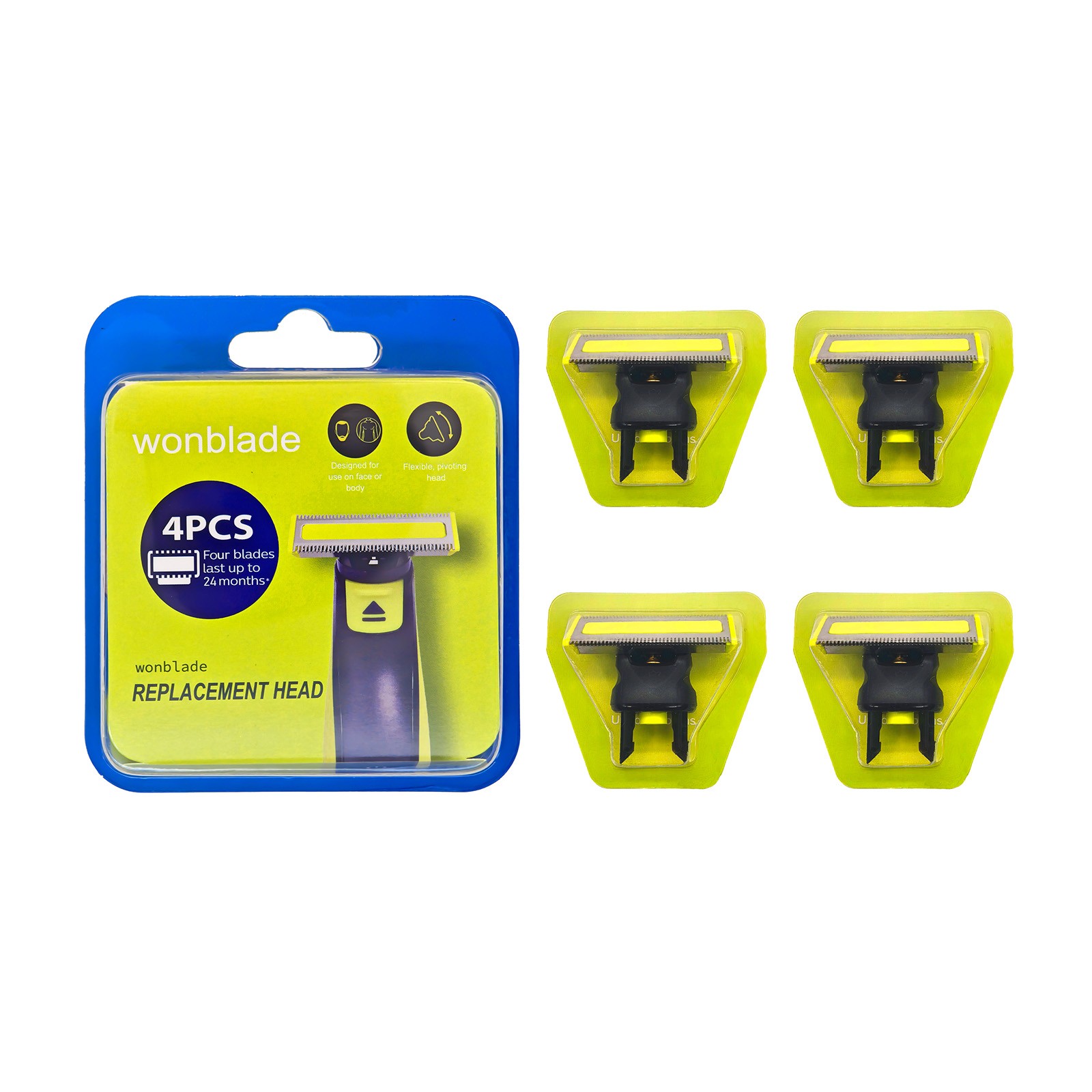 4PCS Replacement Heads Compatible with One - Blades QP2515 QP2520 QP6520