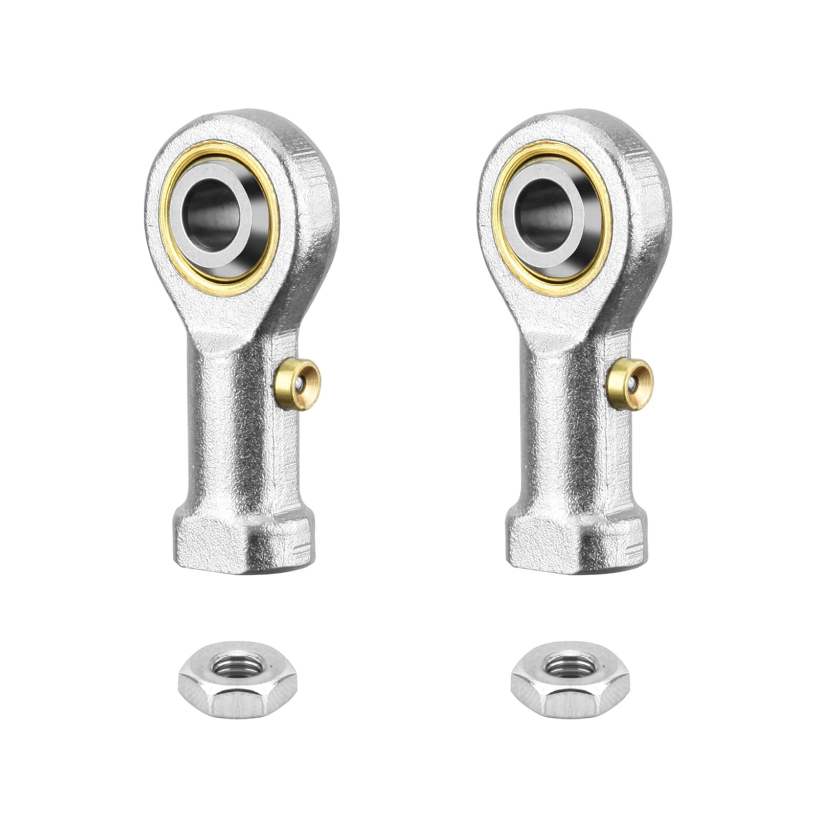 HiPicco PHSB6 Rod End Bearing 3/8 Inch Bore and 3/8-24 Right Hand 3/8, Silver