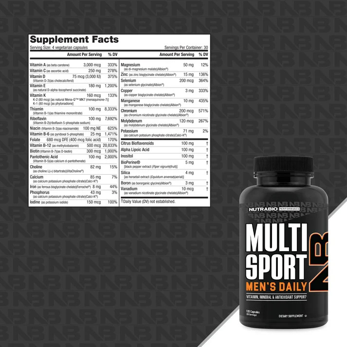 NutraBio Multi-Sport Men\'s Multivitamin
