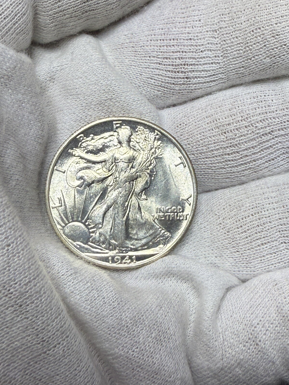 1941-S Walking Liberty Half Dollar, Superb Gem BU++ Better Date, Huge Luster T82 1941-S Walking Liberty Half Dollar, Superb Gem BU++ Better Date, Huge Luster T82