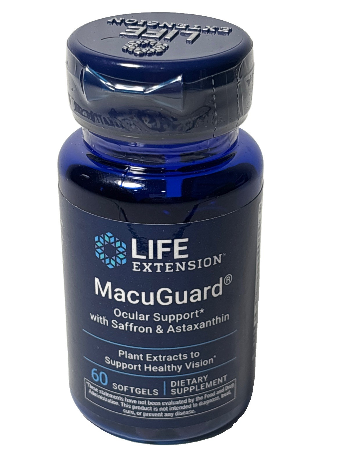 Life Extension MacuGuard Ocular Support with Saffron and Astaxanthin 60gels New