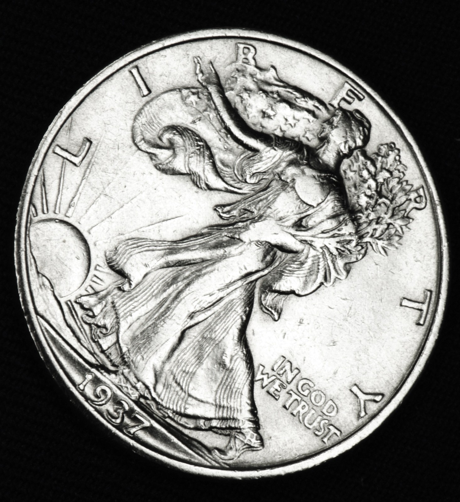 1937-S Walking Liberty Half Dollar Silver High Grade Inventory A