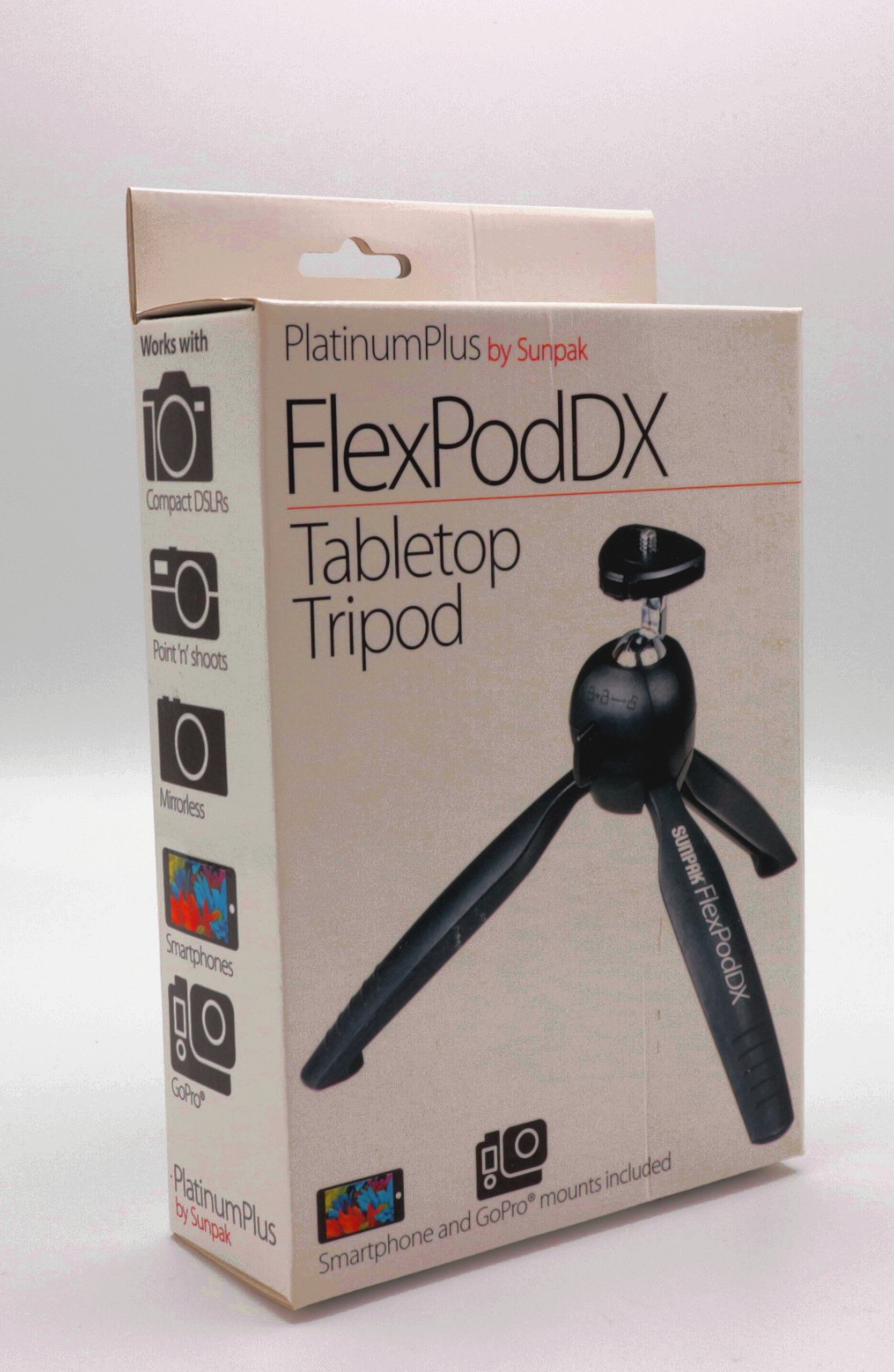 FlexPod DX Tabletop Tripod Platinum Plus by Sunpak for Smartphones And GoPro