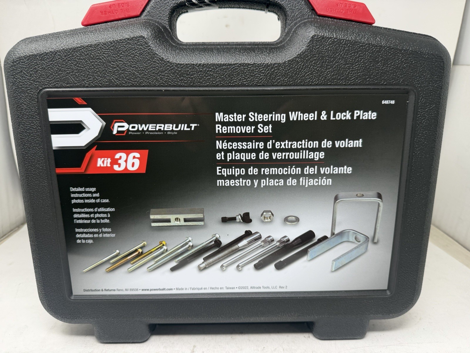 Powerbuilt Master Steering Wheel and Lock Plate Puller Kit - 648748 Powerbuilt Master Steering Wheel and Lock Plate Puller Kit - 648748