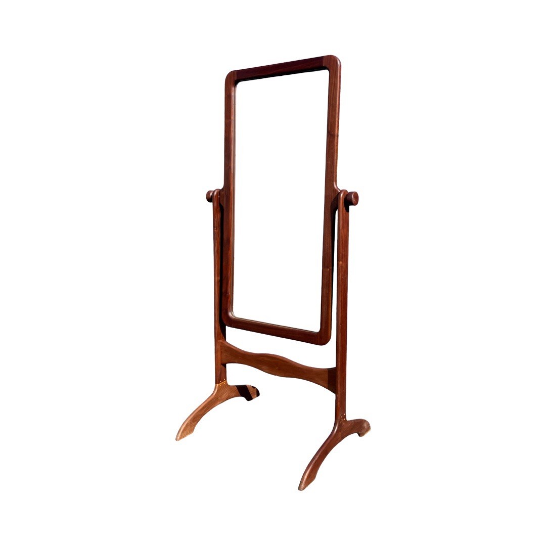 Rare Danish Teak Cheval Floor Mirror Rare Danish Teak Cheval Floor Mirror