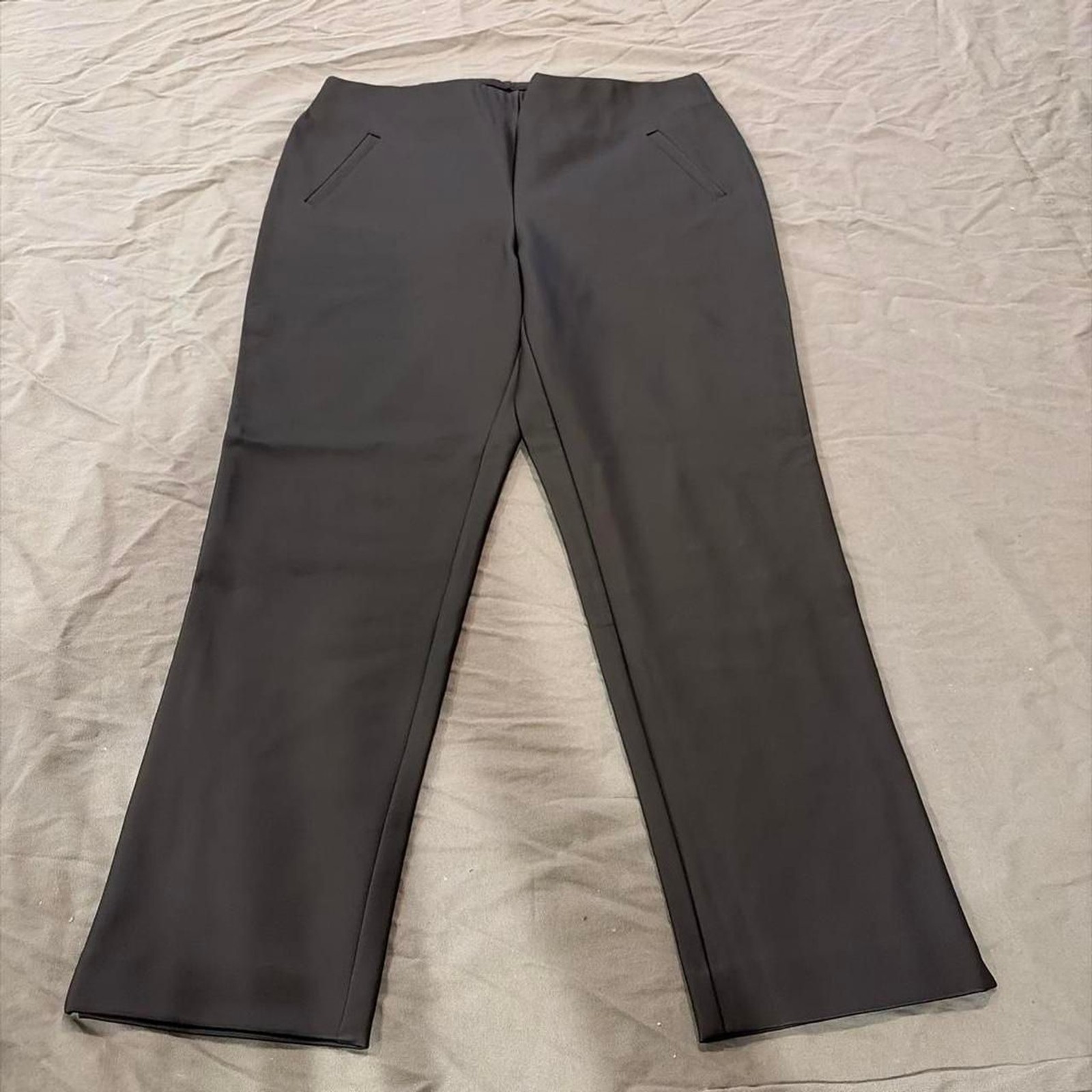Chico-s Women\'s Grey and Black Trousers Chico-s Women\'s Grey and Black Trousers