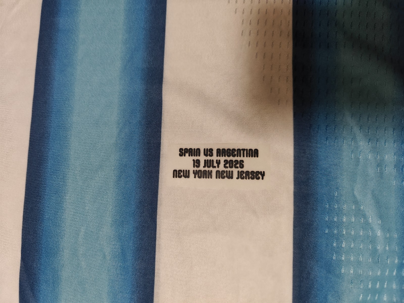 Argentina vs Spain /España 2026 World Cup Final Match Detail Patch Jersey IronOn