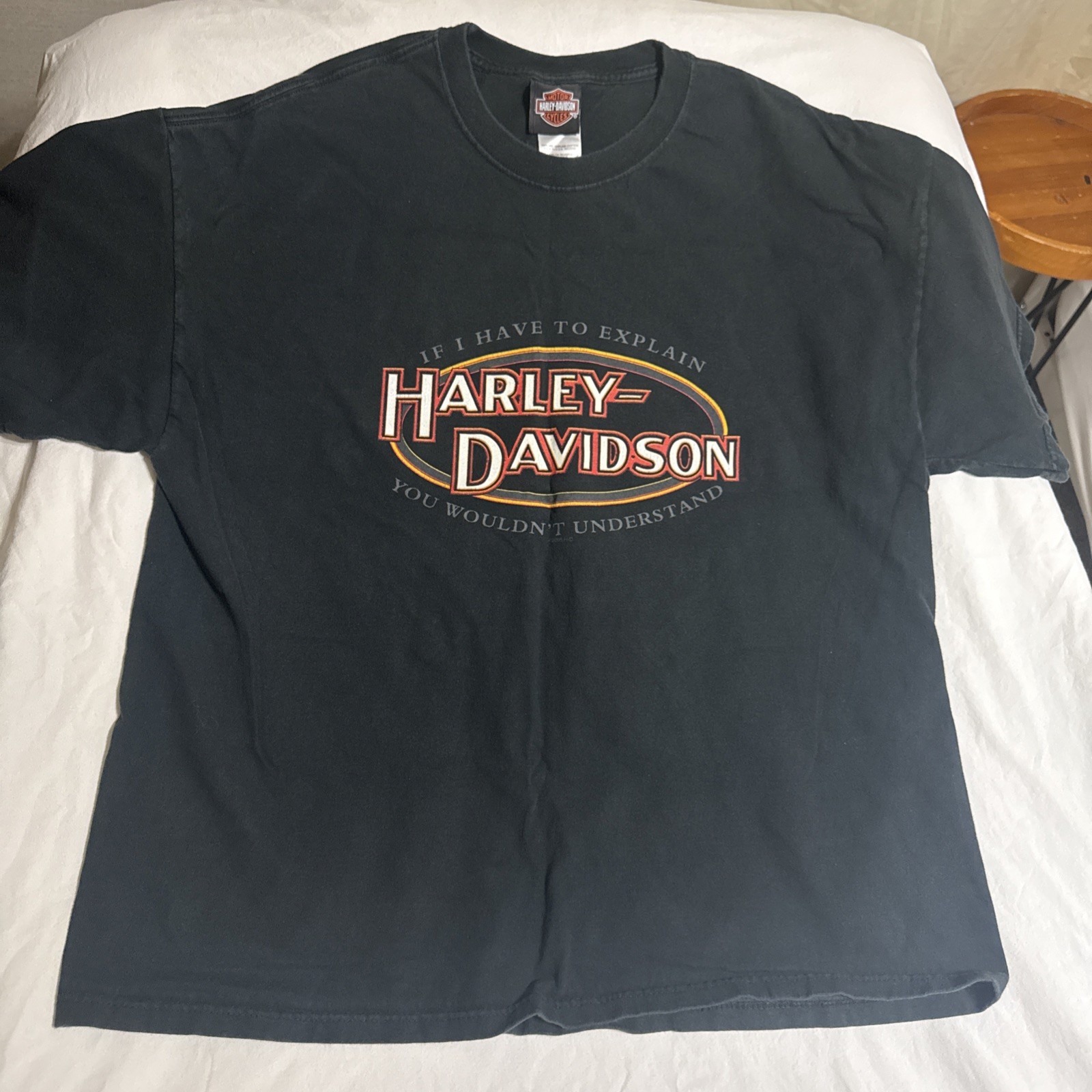 Vintage 2002 Harley Davidson Shirt 2XL Made In USA If I Have To Explain Biker