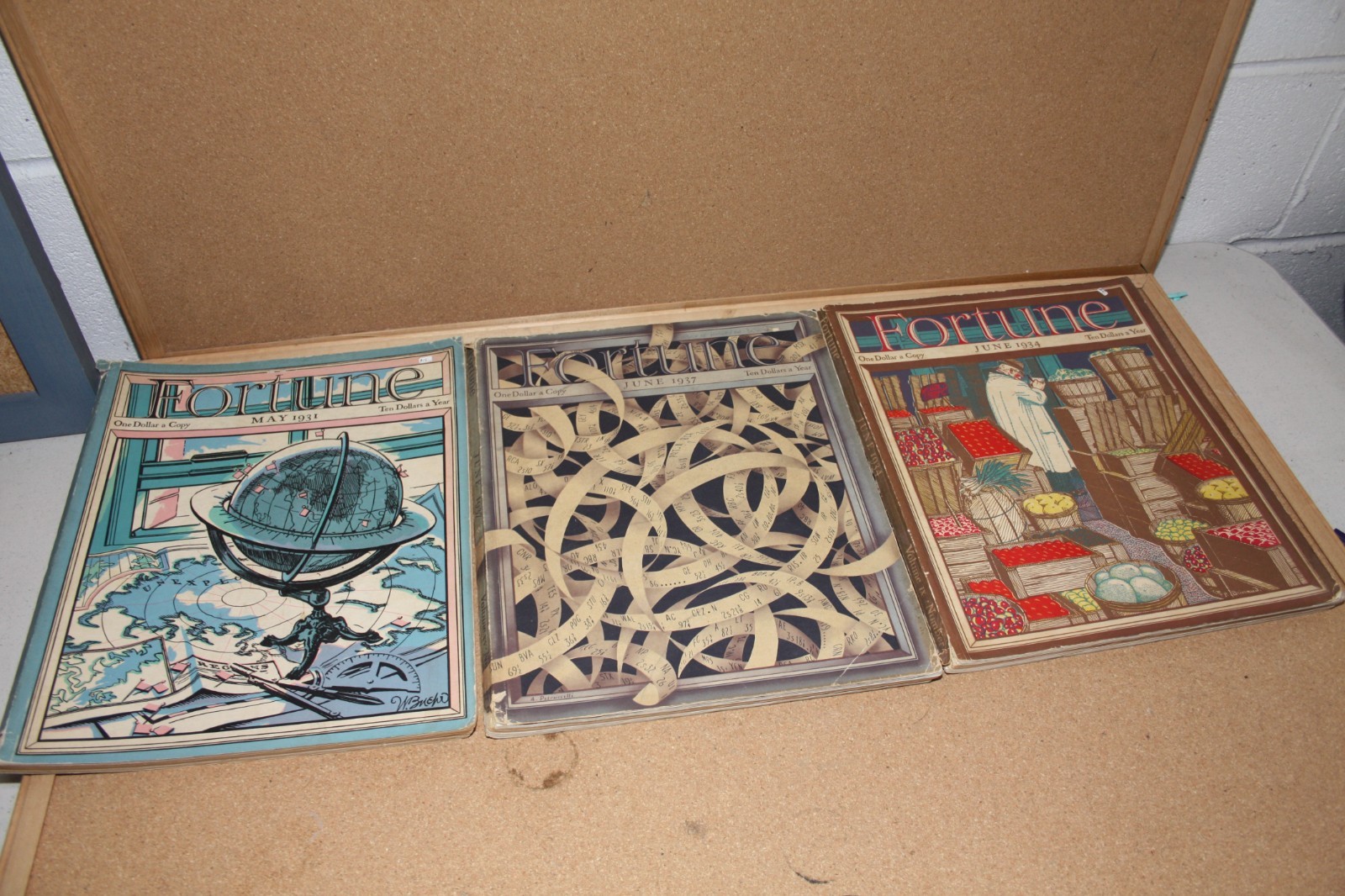 Fortune Magazine June 1937 Ticker Tape Wall Street June 1934 May 1931 Lot