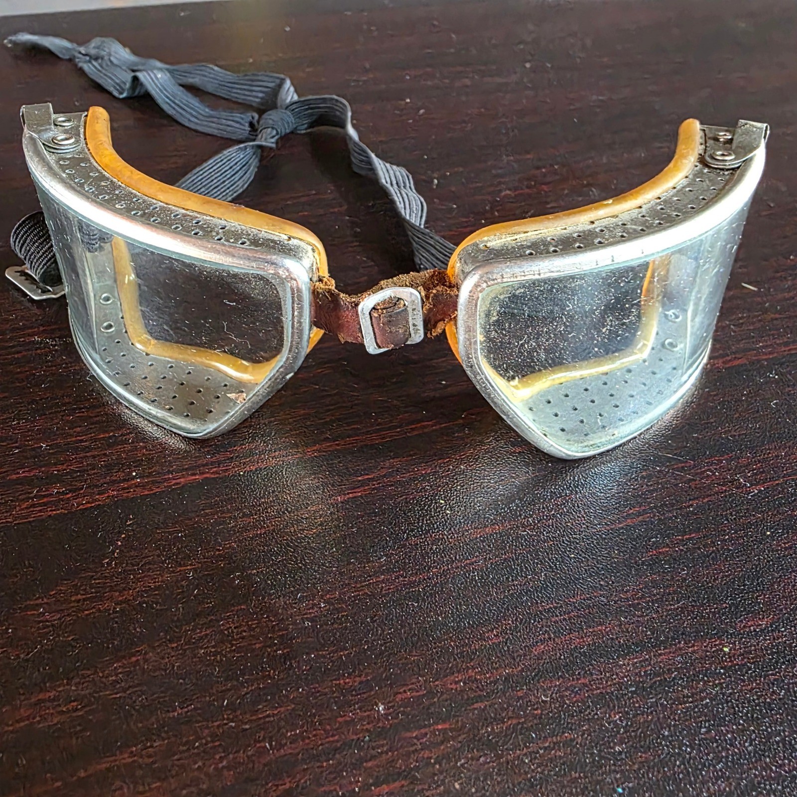 Cesco Wide Vision Goggles SteamPunk Motorcycle / Aviator / Racing 1930s Vintage