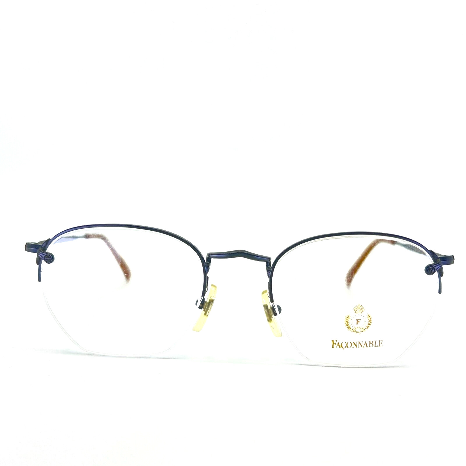 Vintage Faconnable STITCH (502) COL. 740 Eyeglasses black Frames 50-21 140 mm