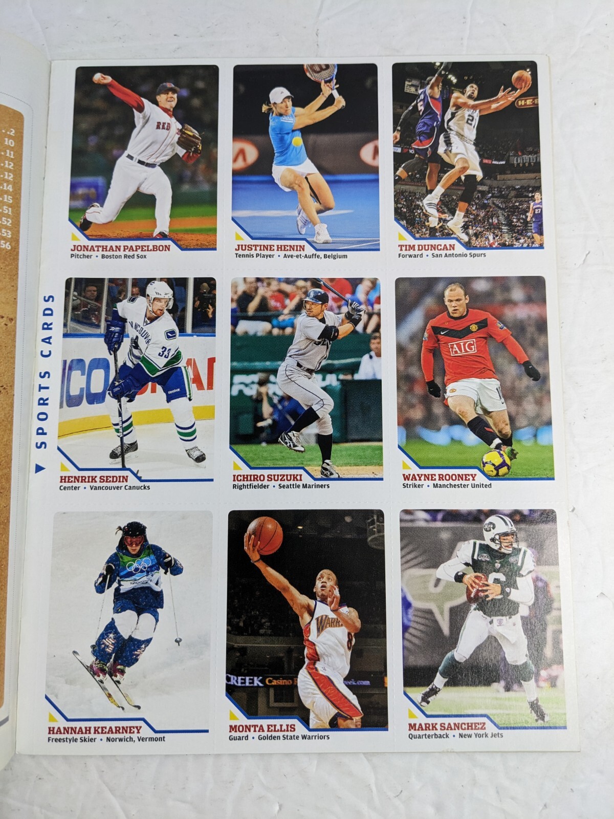 Sports Illustrated Kids April 2010 Uncut Card Sheet - Magazine USED