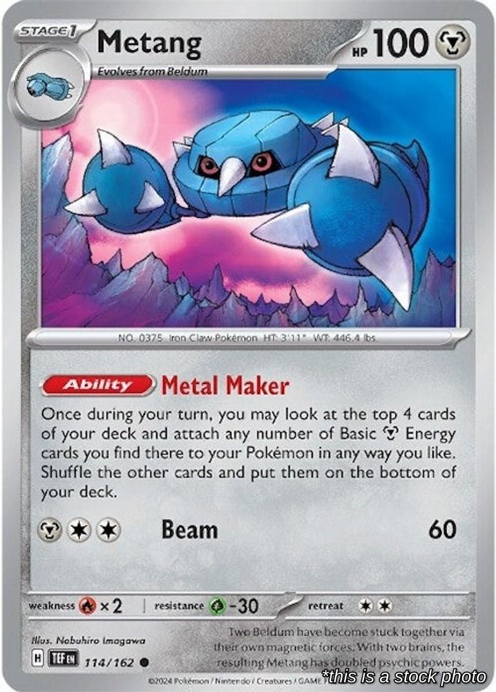 Metang 114/162 TEF Pokemon NM