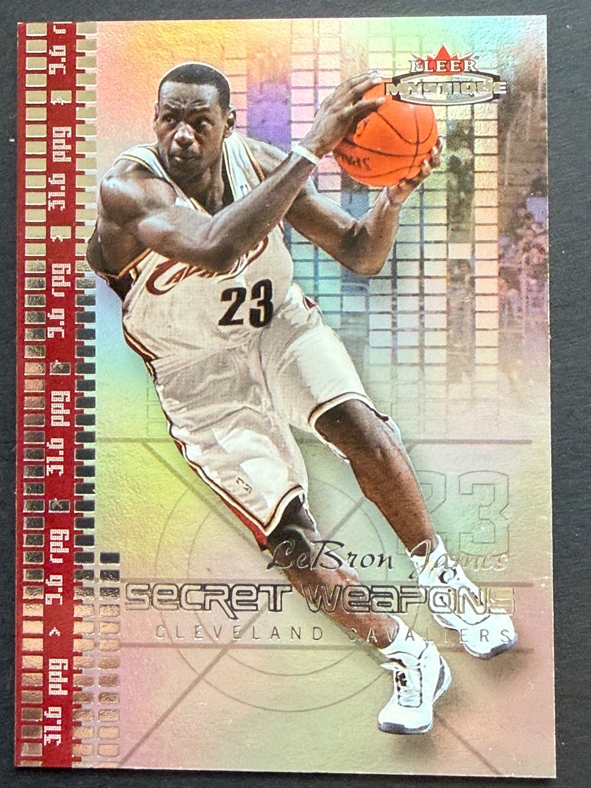 2003-04 Fleer Mystique Secret Weapons LeBron James #1 SW Rookie RC 358/500 Cavs 2003-04 Fleer Mystique Secret Weapons LeBron James #1 SW Rookie RC 358/500 Cavs