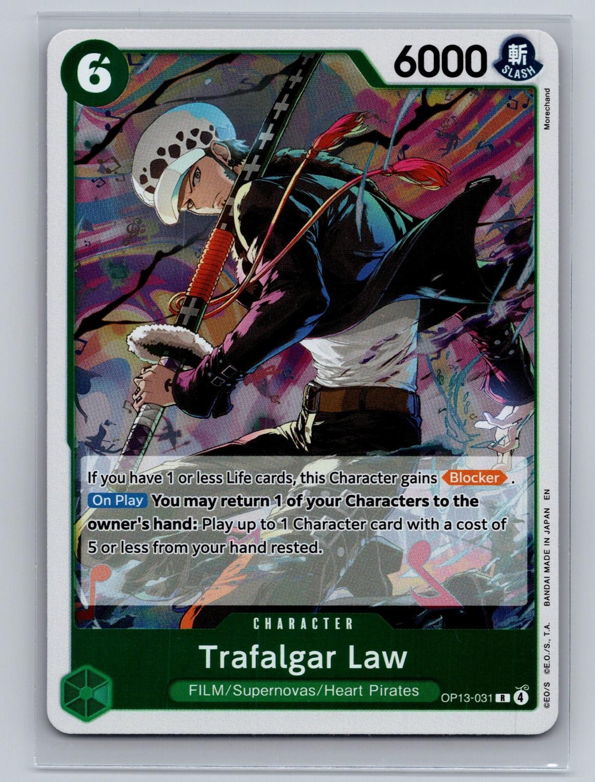 Trafalgar Law OP13-031 Rare Carrying On His Will One Piece Foil Near Mint