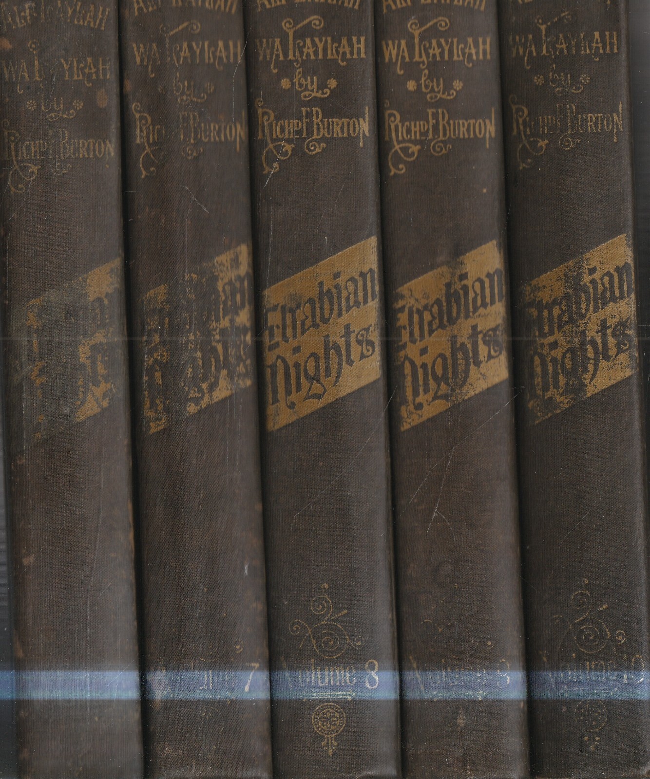 ARABIAN NIGHTS AND SUPPLEMENTAL NIGHTS by RICHARD BURTON , 1885-86 , 16 volumes
