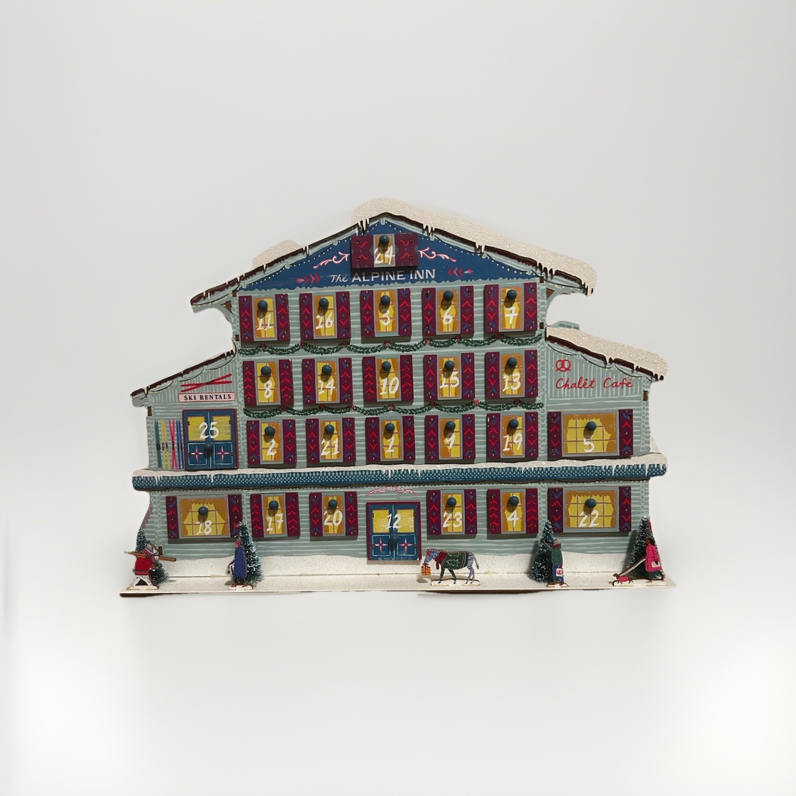 NEW ANTHROPOLOGIE GEORGE & VIV ALPINE SKI CHALET HOUSE LODGE ADVENT CALENDAR