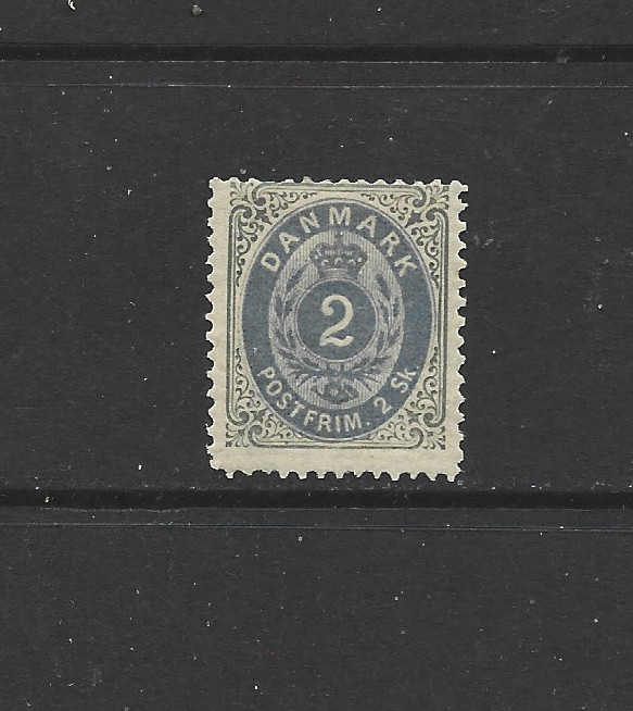 DENMARK - 1870 -1871 Royal Emblem - New Drawing - Value in Sk. - 2Sk - MUH DENMARK - 1870 -1871 Royal Emblem - New Drawing - Value in Sk. - 2Sk - MUH