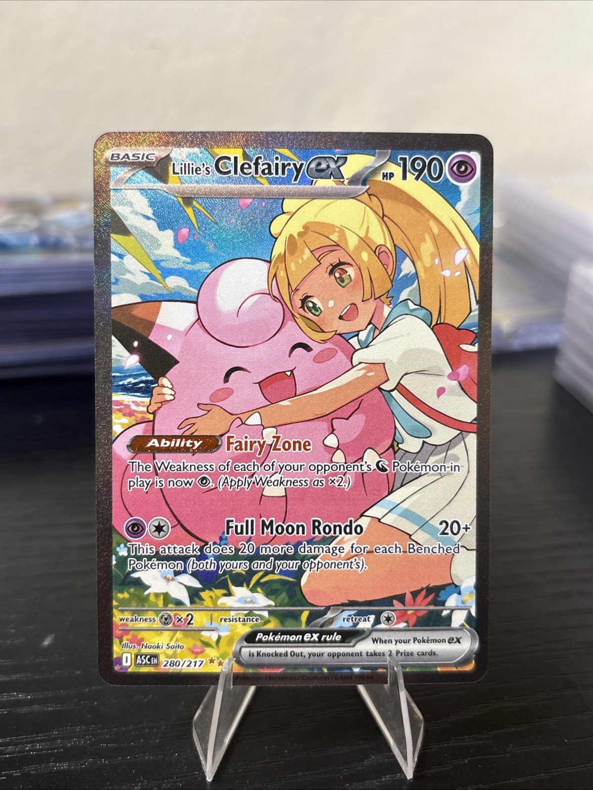 2026 Pokemon Lillie\'s Clefairy ex Special Illustration Rare #280/217 NM 2026 Pokemon Lillie\'s Clefairy ex Special Illustration Rare #280/217 NM