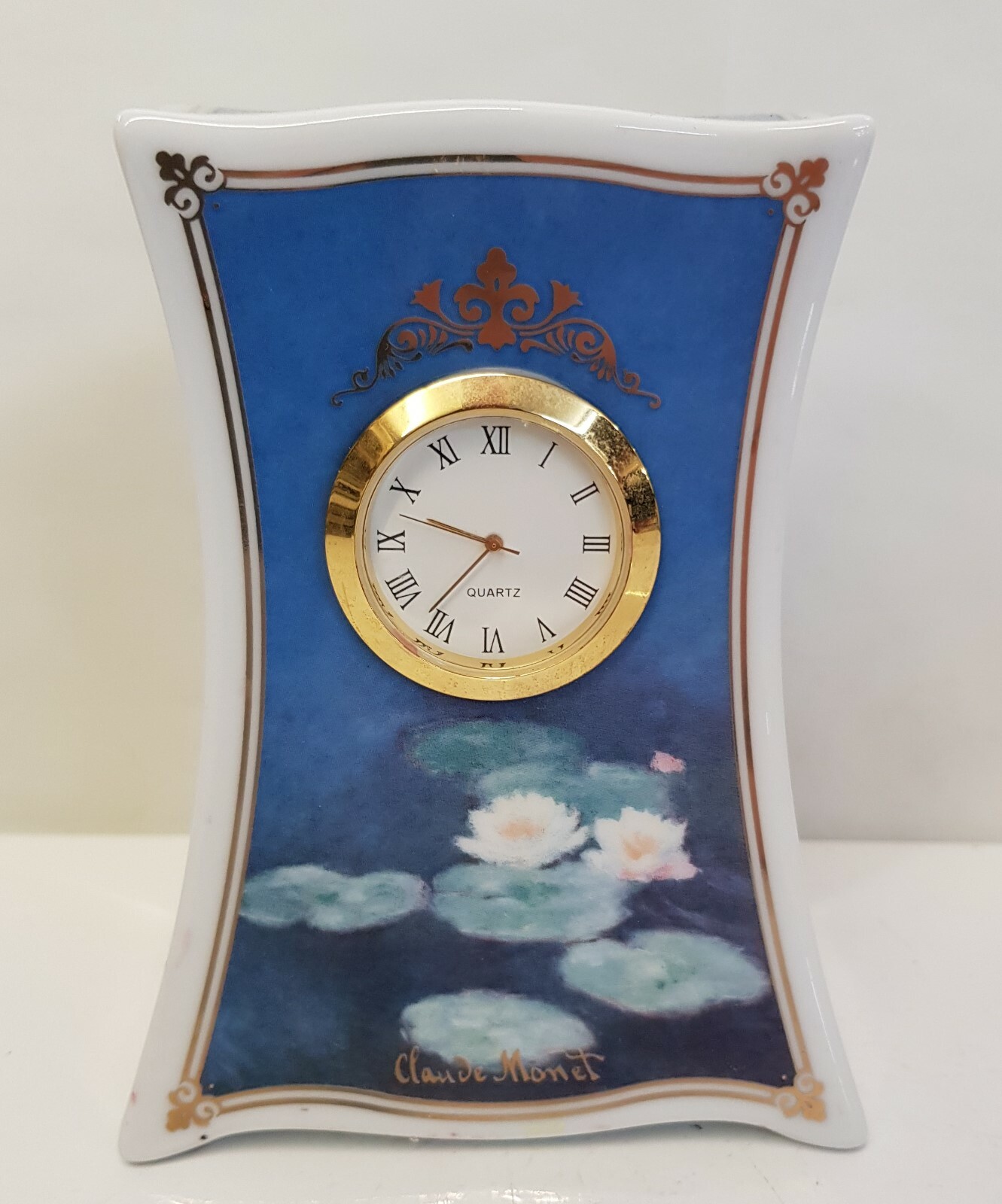 GOEBEL Artis Orbis CLAUDE MONET Effet du Soir Porcelain Table Clock