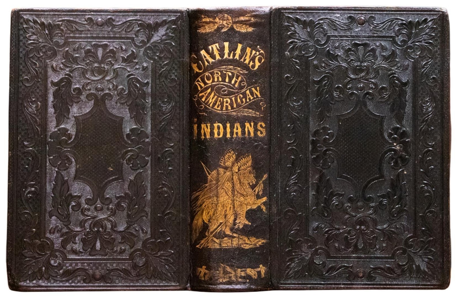 1860 North American Indians by George Catlin Fine Leather Binding Illustrated