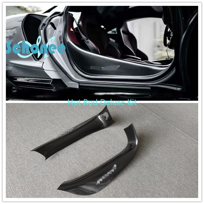 Real Carbon Fiber Door Sills Threshold Panels Cover For McLaren GT 2019-2023 Real Carbon Fiber Door Sills Threshold Panels Cover For McLaren GT 2019-2023