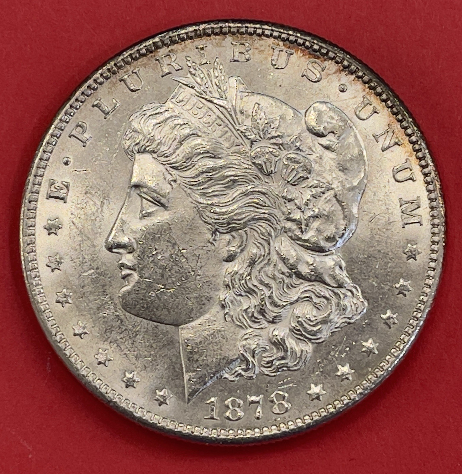1878 S Morgan Silver Dollar, Uncirculated.
