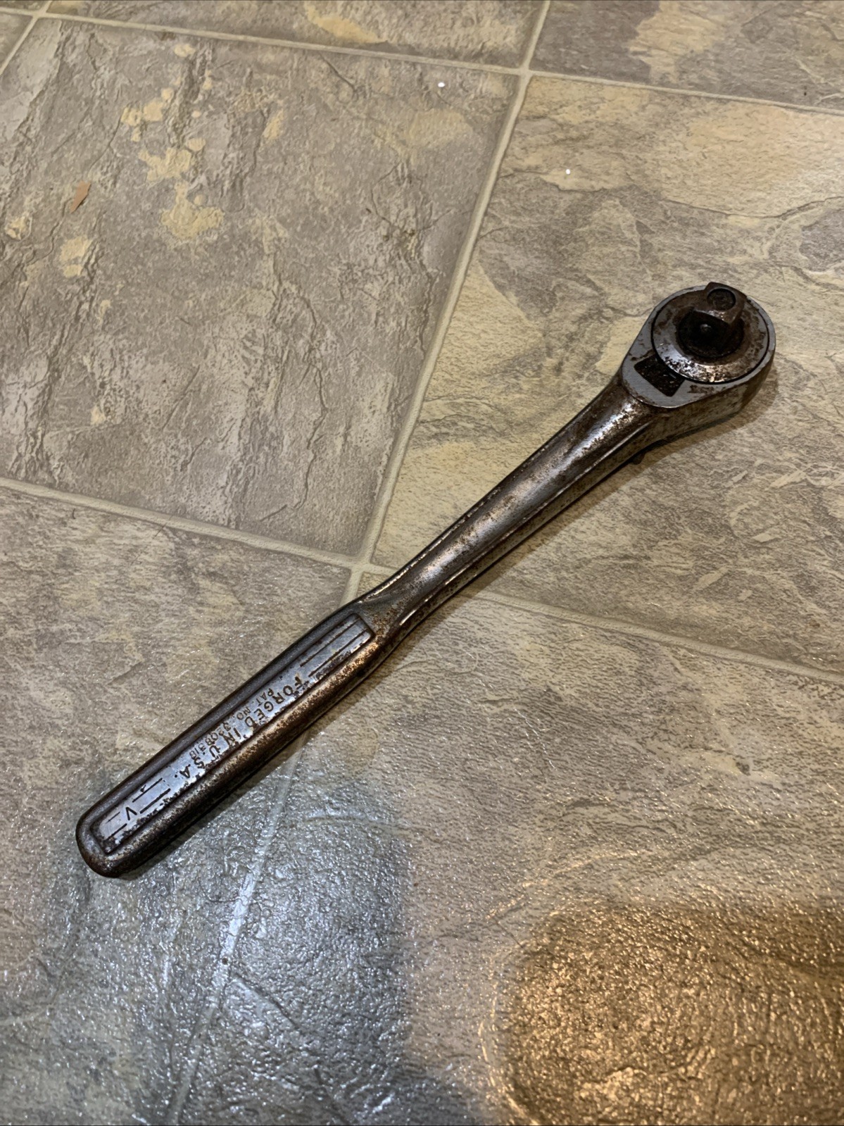 Vintage Craftsman 1/2” Drive Ratchet =V= Flying V Butterfly USA Oil Port