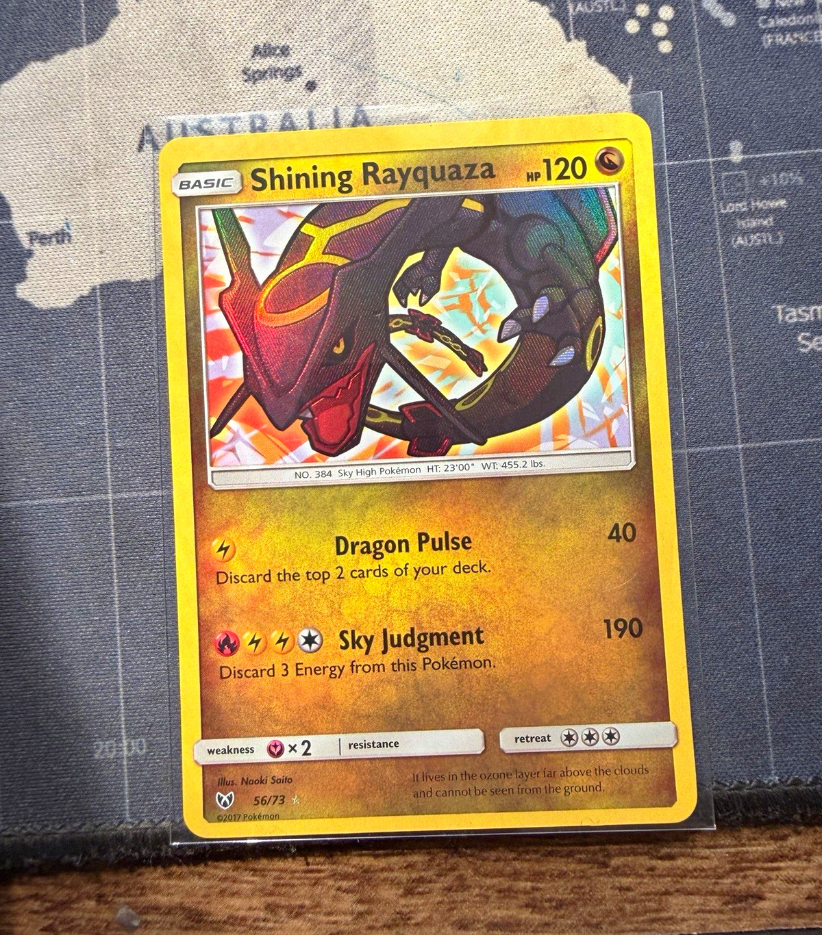 Pokemon Company Shining Rayquaza 56/73 Shining Legends Shiny Holo Rare 2017