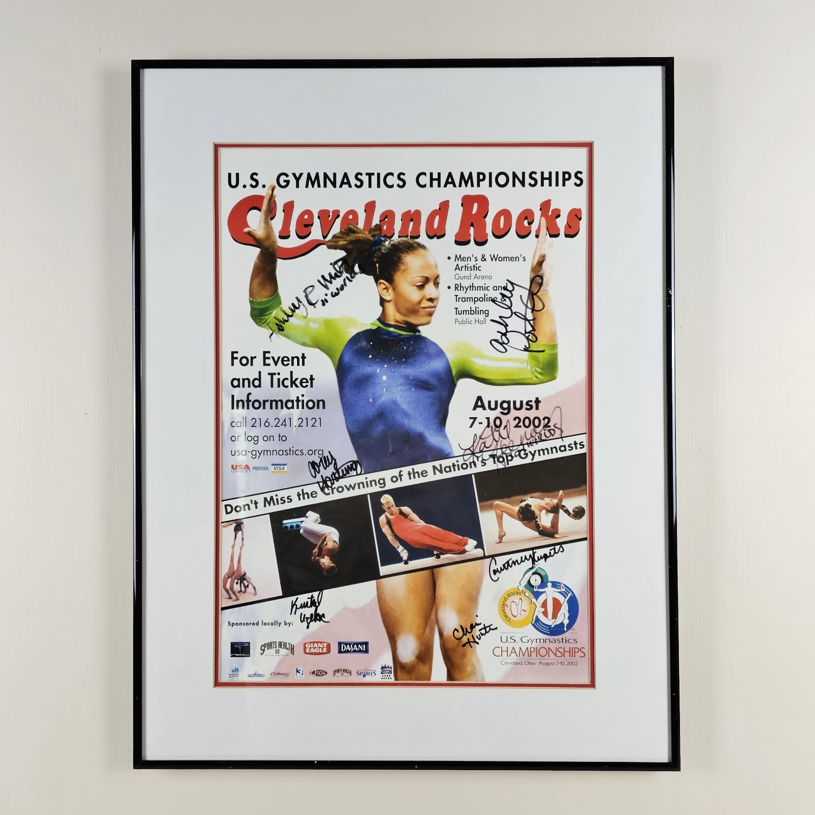 ART - Signed Autographed US Gymnastics Championship Poster Ad 22.5x17.25 Framed ART - Signed Autographed US Gymnastics Championship Poster Ad 22.5x17.25 Framed