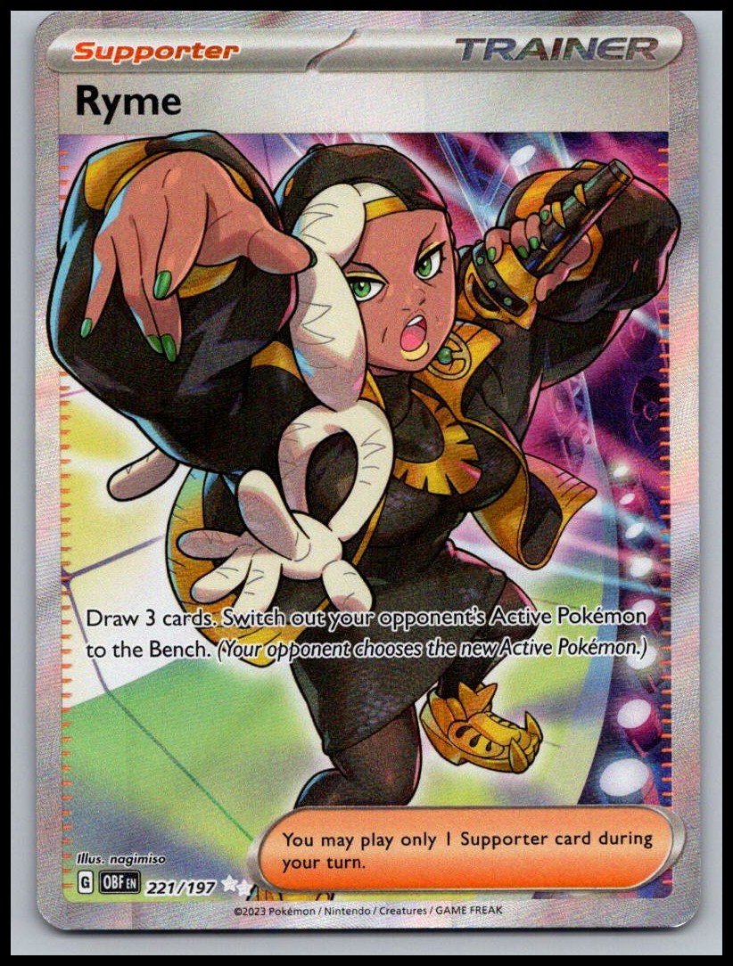 Ryme Holo Ultra Rare SV03: Obsidian Flames 221/197 NM