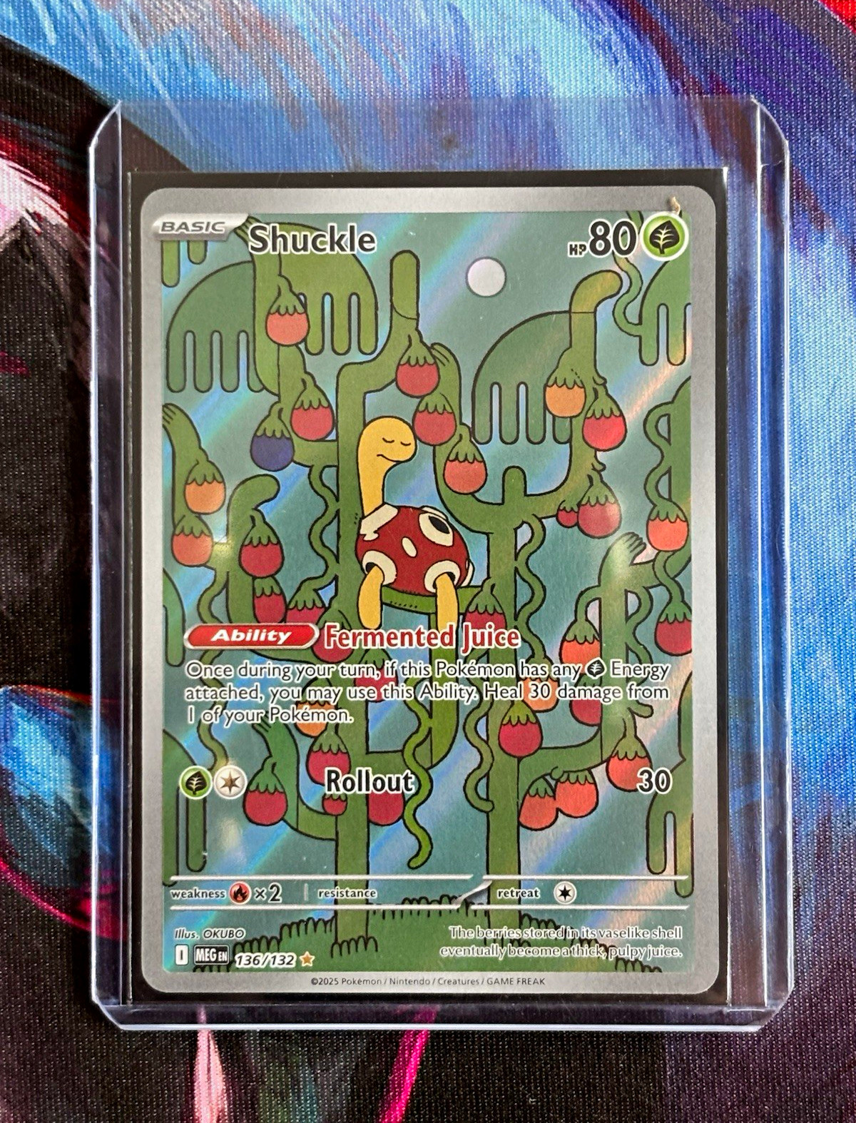 Pokemon TCG Shuckle 136/132 Me01: Mega Evolution Illustration Rare Holo ENG