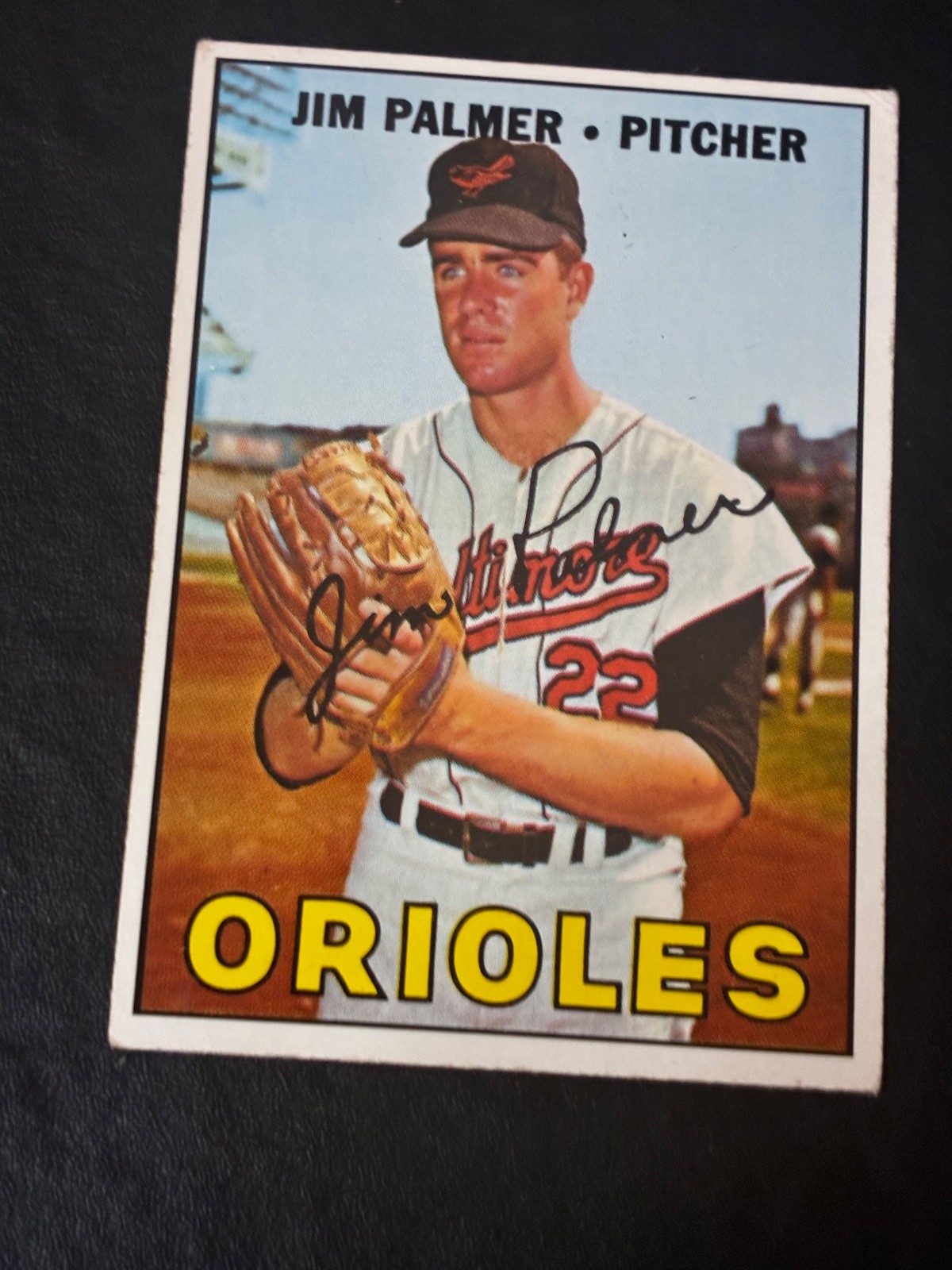 1967 Topps Jim Palmer #475 - No Creases - Stain on Back - VG/Better 1967 Topps Jim Palmer #475 - No Creases - Stain on Back - VG/Better