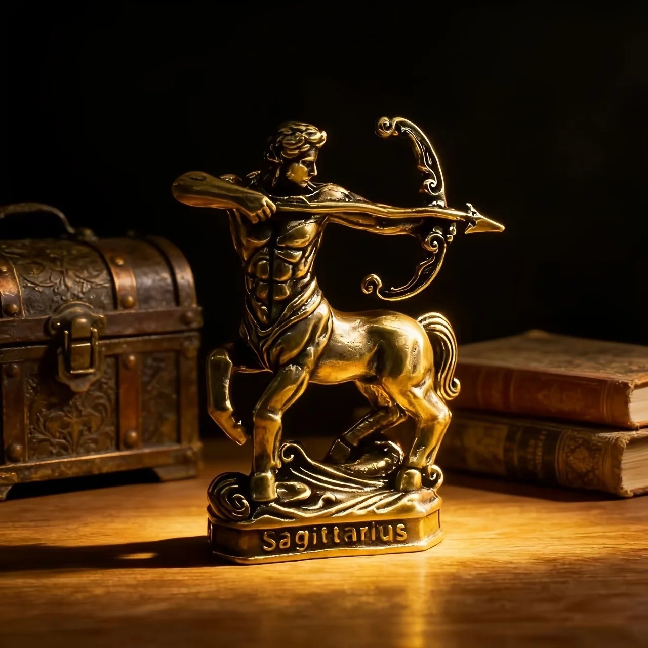 Handmade Brass Zodiac Sign Constellation Statue Vintage Astrology Home Office