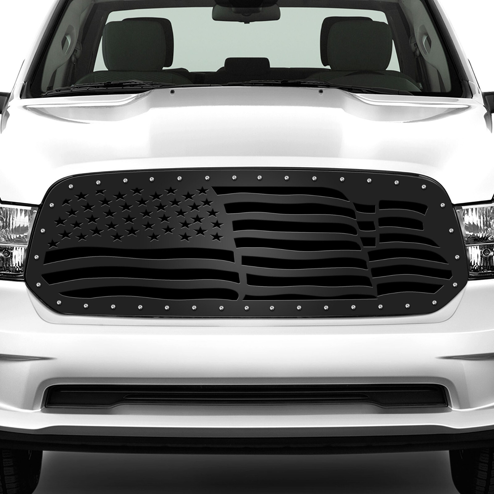 300 INDUSTRIES Custom Aftermarket Grille for 13-18 Ram 1500 Truck USA FLAG WAVY