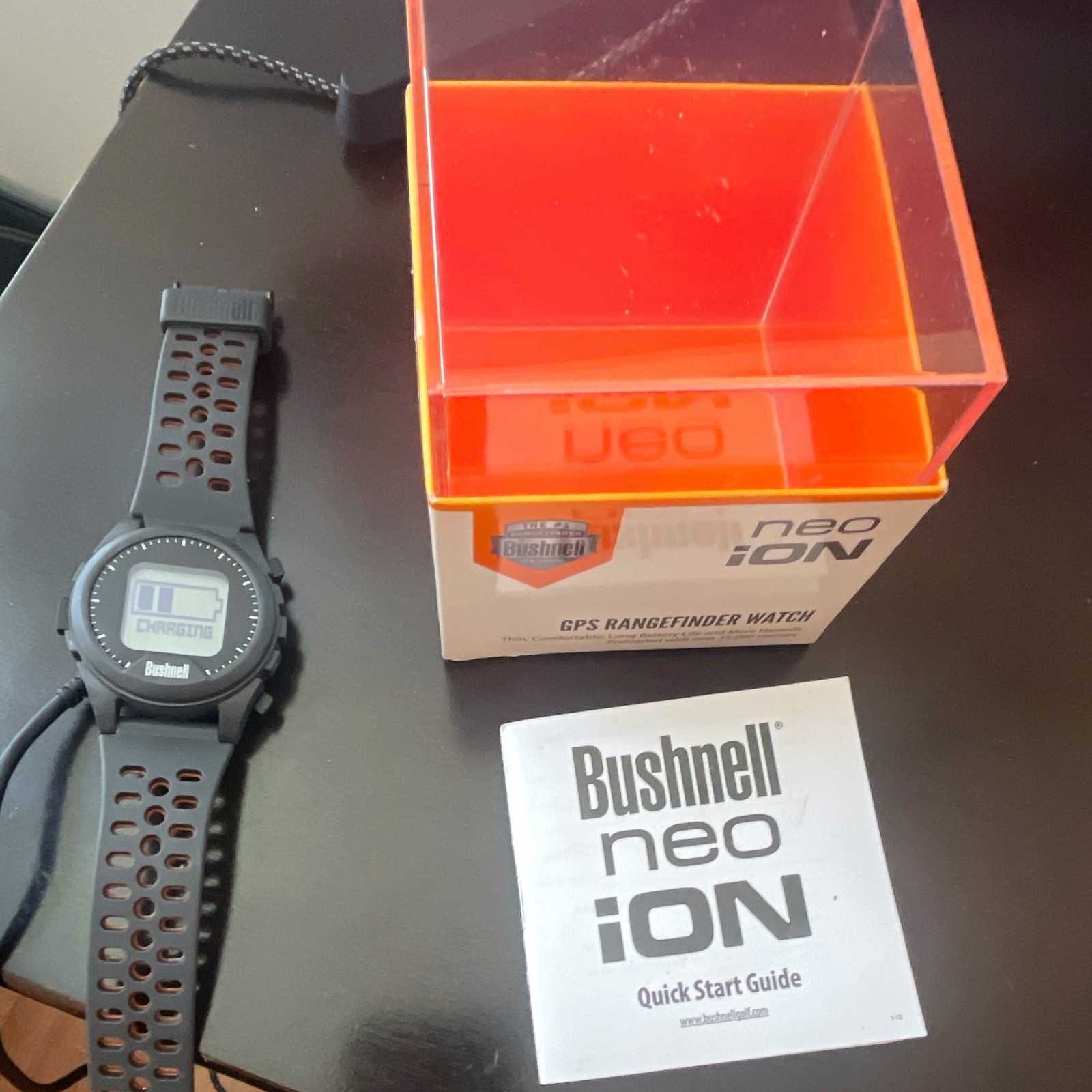 Bushnell neo iON Golf GPS Rangefinder Watch Model 368651 with charging cable Bushnell neo iON Golf GPS Rangefinder Watch Model 368651 with charging cable